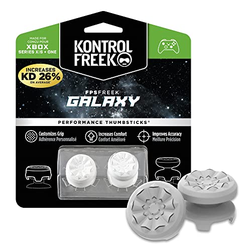 KontrolFreek FPS Freek Galaxy for Xbox One and Xbox Series X Controller | 2 Performance Thumbsticks | 1 High-Rise  1 Mid-Rise | White