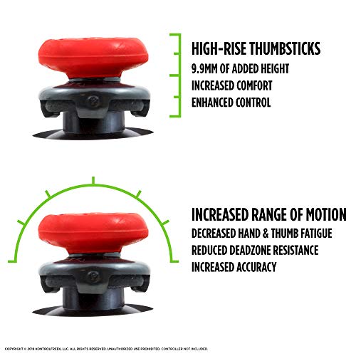 KontrolFreek FPS Freek Inferno pour manette Xbox One et Xbox Series X - Joysticks haute performance - 2 concaves hautes