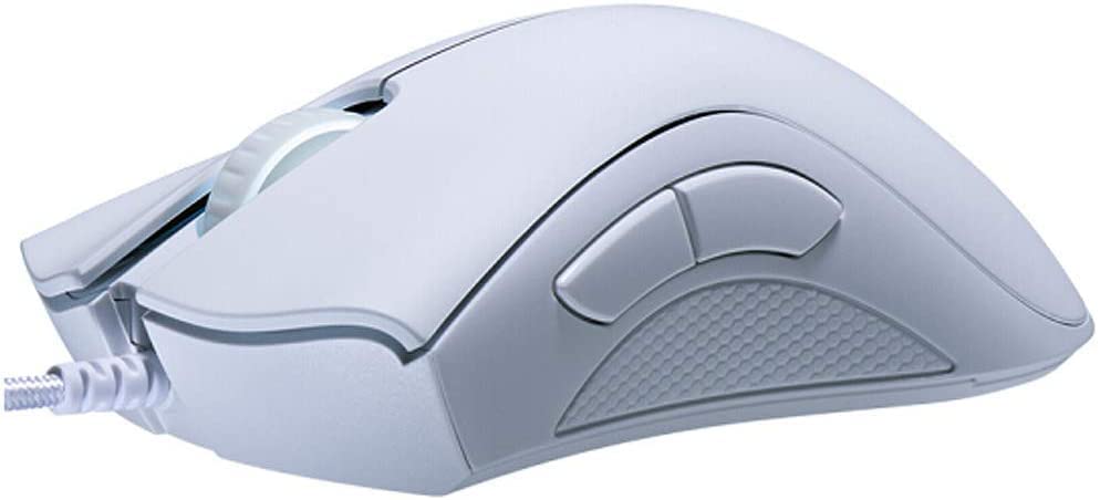 RazerDeathAdder Essential Gaming Mouse: 6400 DPI Optical Sensor - 5 Programmable Buttons - White