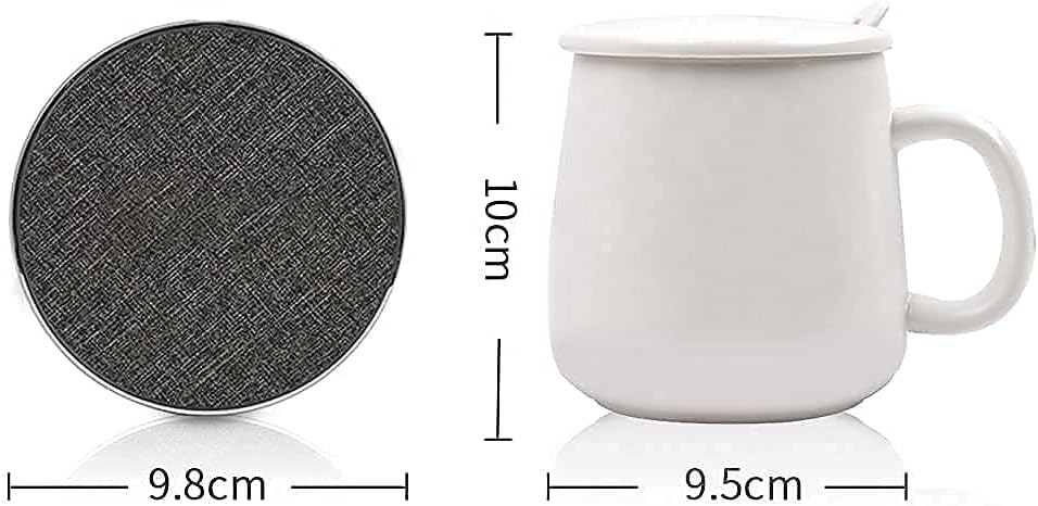 PYXISTIFY 2-in-1 Coffee Mug Warmer & Wireless Charger With Stylish Mug - Fast iPhone Charger - Heated Cup Coaster
