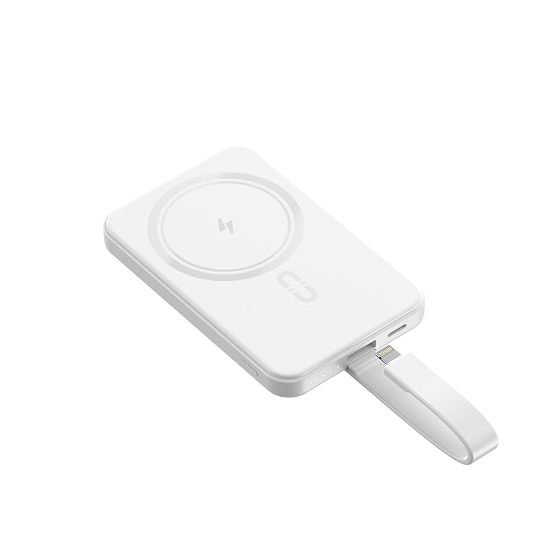 Batterie externe ergonomique compatible Mag-Safe | Chargeur rapide portable PD 22,5 W | Batterie externe magnétique sans fil compatible avec les séries Samsung/Huawei/Android/iPhone
