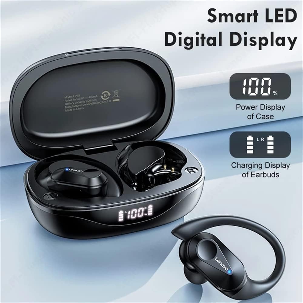 Lenovo LP75 Livepods | Bluetooth 5.3 TWS Earbuds | In-Ear Headphones 28H Playtime | USB-C True Wireless Stereo | Deep Bass