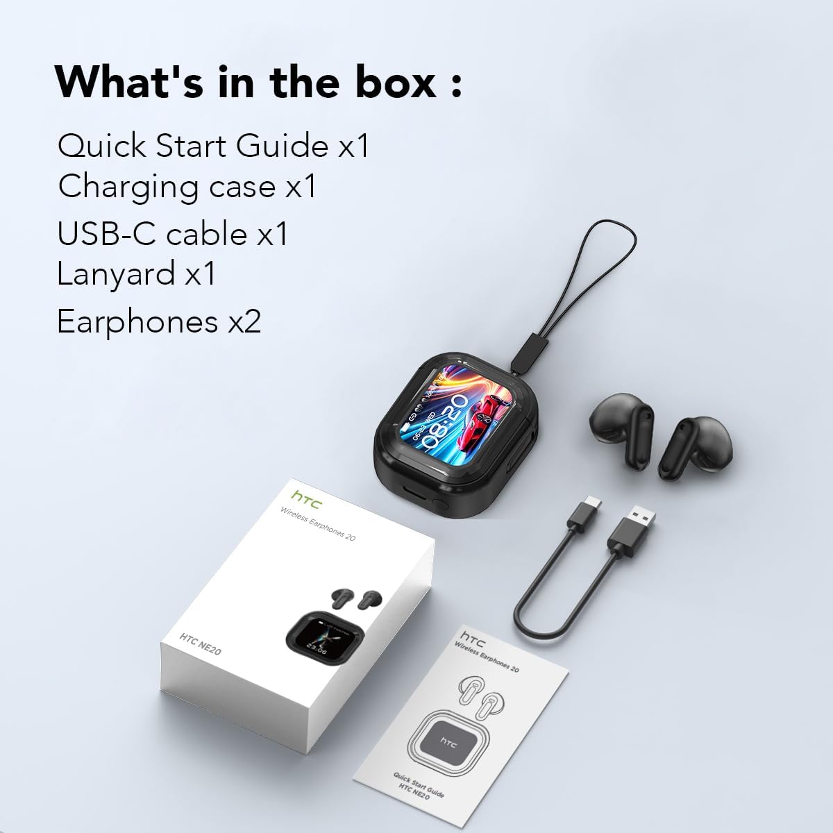 HTC NE20 Translation Earbuds - 2026 New AI 135 Language Translator Earbuds,Translate Ear Buds for Travel Learning