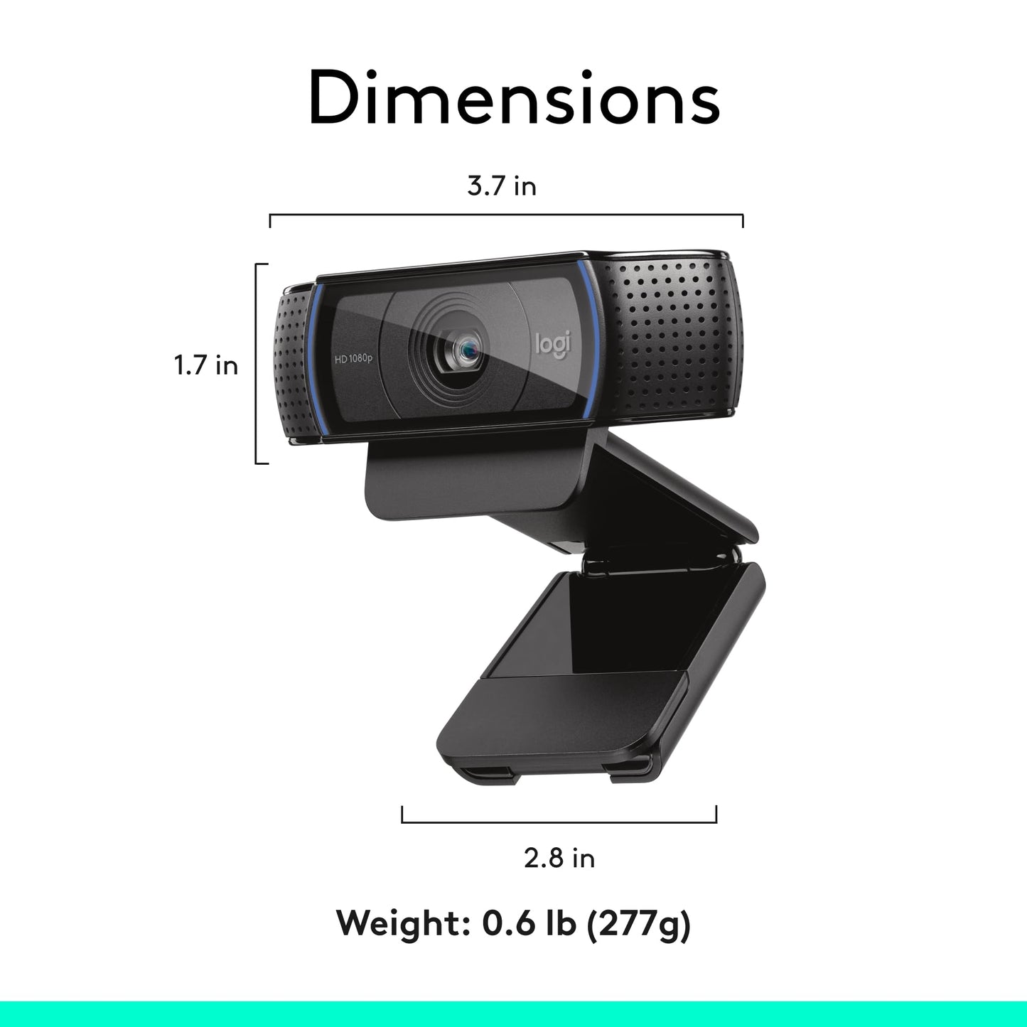 Logitech C920e / C920 HD Webcam, Full HD 1080p Video Calling and Recording, Dual Stereo Audio, Stream Gaming - Black