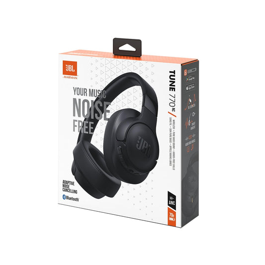 JBL Tune 770NC Wireless Over-Ear Headphones, with Adaptive Noise Cancelling, Bluetooth and 70 hours Battery Life