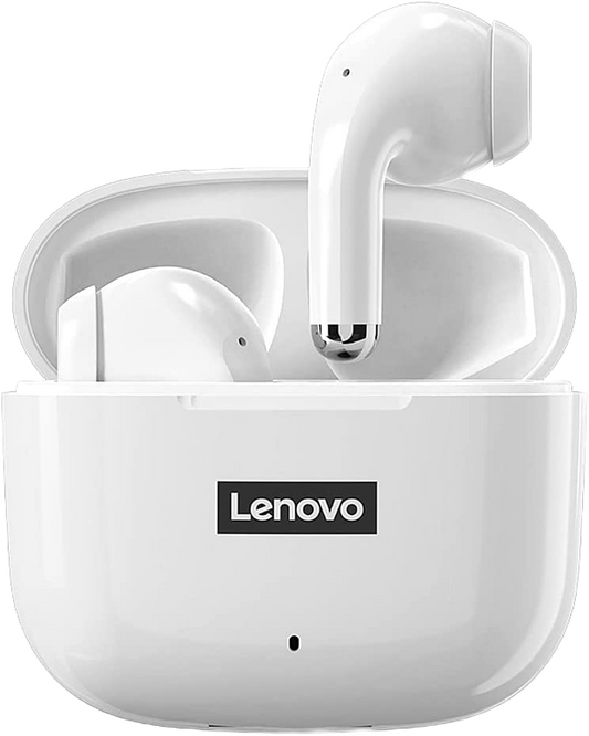 Écouteurs intra-auriculaires sans fil Lenovo LP40 Pro | Bluetooth 5.1, autonomie de 25 h | Charge rapide USB-C | Contrôle tactile des basses profondes | Design double oreillette sans fil | Étanchéité IPX5 et résistance à la transpiration