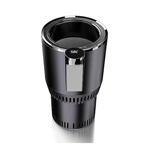 PYXISTIFY 智能二合一车载饮料保温器和冷却器 | 冷冻您的冷饮 | 便携式咖啡杯架 | 通勤汽车杯架 | 让您的咖啡/牛奶/茶保持温暖 | 让您的饮料保持冰凉