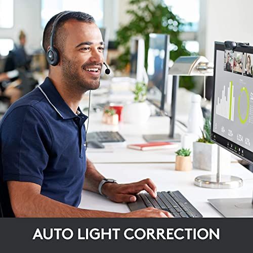 Logitech C270 HD Webcam, HD 720p/30fps, Widescreen HD Video Calling, HD Light Correction, Noise-Reducing Mic, For Skype