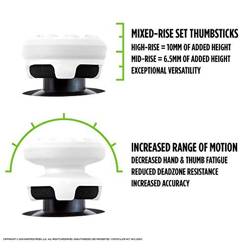 KontrolFreek FPS Freek Galaxy for Xbox One and Xbox Series X Controller | 2 Performance Thumbsticks | 1 High-Rise  1 Mid-Rise | White