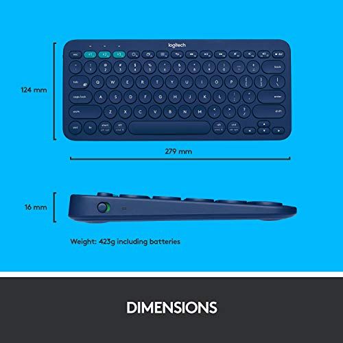 Logitech K380 Multi-Device Wireless Keyboard, Easy-Switch up to 3 Devices, Slim, Battery-PC 2 Years