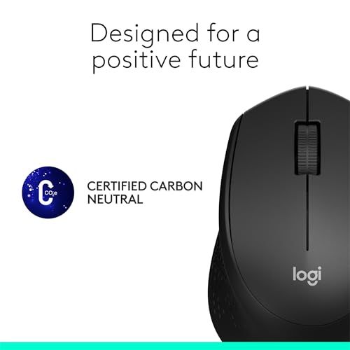 Logitech M330 SILENT PLUS Wireless Mouse, 2.4GHz with USB Nano Receiver, 1000 DPI Optical Tracking, 2-year Battery Life
