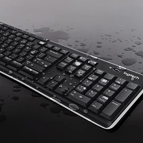 Logitech MK270 US Layout Wireless Keyboard and Mouse Combo for Windows, QWERTY Layout - Black