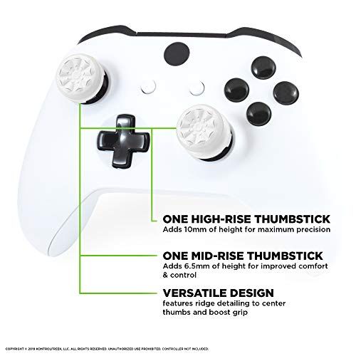KontrolFreek FPS Freek Galaxy for Xbox One and Xbox Series X Controller | 2 Performance Thumbsticks | 1 High-Rise  1 Mid-Rise | White