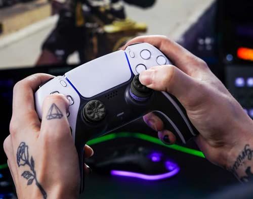 KontrolFreek FPS Freek Galaxy Black for Play Station 4 and 5 | Performance Thumbsticks | 1 High-Rise, 1 Mid-Rise | Black