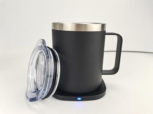 PYXISTIFY Coffee Mug Warmer – Electric Coaster with 5 Temp Gears up to 203 ℉ (95 ℃) – 12 hrs Auto Shutoff