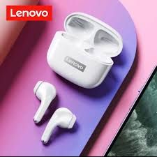 Lenovo LP40 Pro Wireless Earbuds | Bluetooth 5.1 Headphones in-Ear 25H Playtime | USB-C Fast Charge | Deep Bass | White