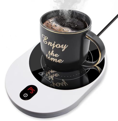 PYXISTIFY Coffee Mug Warmer – Electric Coaster with 5 Temp Gears up to 203 ℉ (95 ℃) – 12 hrs Auto Shutoff