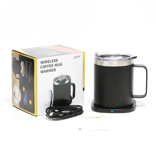PYXISTIFY Coffee Mug Warmer – Electric Coaster with 5 Temp Gears up to 203 ℉ (95 ℃) – 12 hrs Auto Shutoff