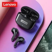 Lenovo LP40 Pro Wireless Earbuds | Bluetooth 5.1 Headphones in-Ear 25H Playtime | USB-C Fast Charge | Deep Bass | Black