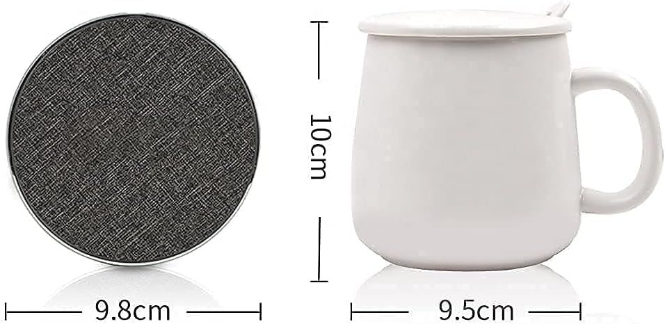 PYXISTIFY 2-in-1 Coffee Mug Warmer & Wireless Charger With Stylish Mug - Fast iPhone Charger - Heated Cup Coaster