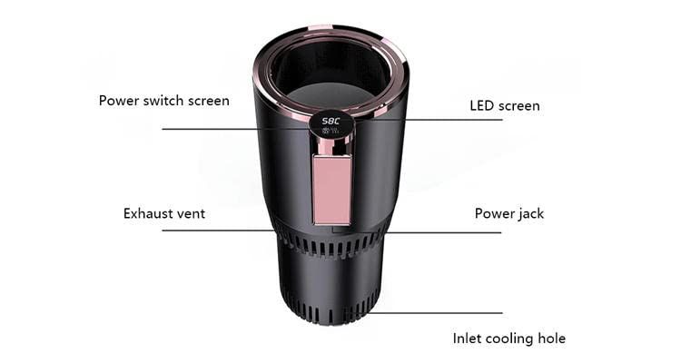 PYXISTIFY Smart 2-in-1 Car Drinks Warmer & Cooler | Freeze your cold drinks | Portable Mug Holder for Coffee
