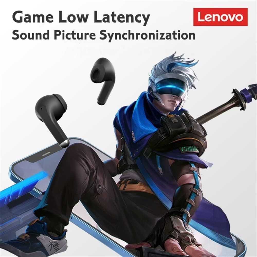 Lenovo LP40 Pro Wireless Earbuds | Bluetooth 5.1 Headphones in-Ear 25H Playtime | USB-C Fast Charge | Deep Bass | White