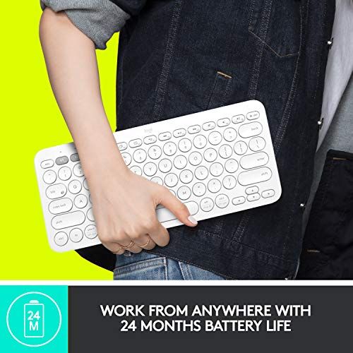 Logitech K380 Multi-Device Wireless Keyboard, Easy-Switch up to 3 Devices, Slim, Battery-PC 2 Years