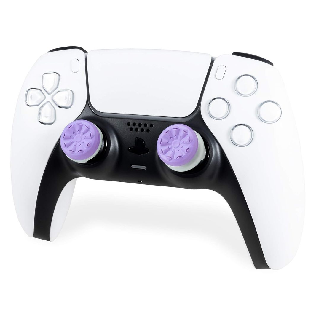 KontrolFreek FPS Freek Galaxy Purple for Play Station 4 and 5 | Performance Thumbsticks | 1 High-Rise, 1 Mid-Rise | Purple