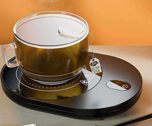 PYXISTIFY Coffee Mug Warmer – Electric Coaster with 5 Temp Gears up to 203 ℉ (95 ℃) – 12 hrs Auto Shutoff