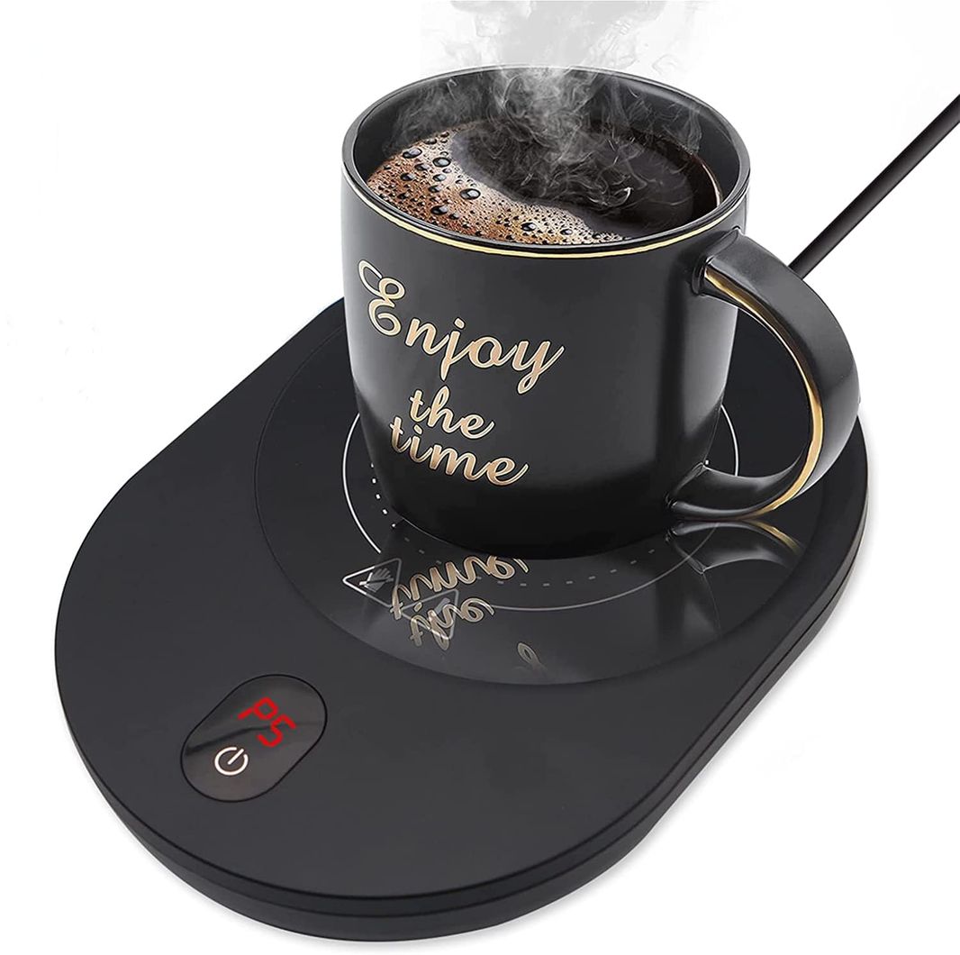 PYXISTIFY Coffee Mug Warmer – Electric Coaster with 5 Temp Gears up to 203 ℉ (95 ℃) – 12 hrs Auto Shutoff