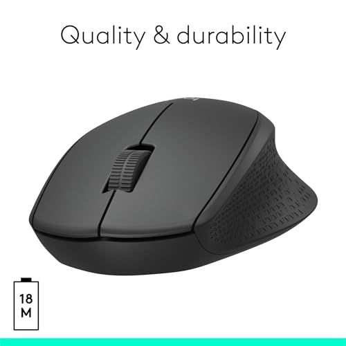 Logitech M330 SILENT PLUS Wireless Mouse, 2.4GHz with USB Nano Receiver, 1000 DPI Optical Tracking, 2-year Battery Life