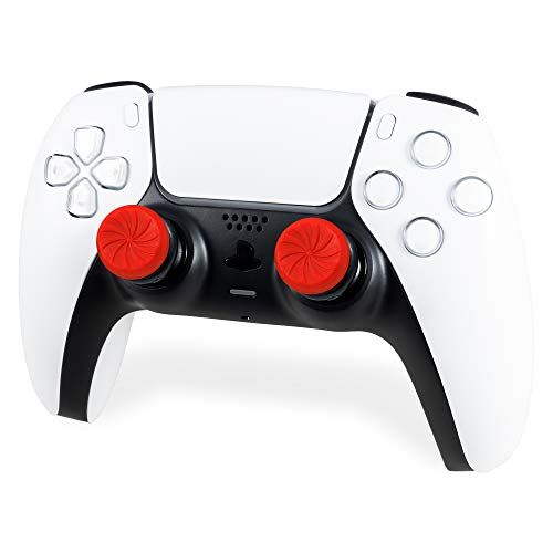 KontrolFreek FPS Freek Galaxy Red for Play Station 4 and 5 | Performance Thumbsticks | 1 High-Rise, 1 Mid-Rise | Red