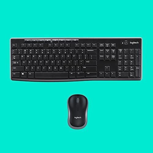 Logitech MK270 US Layout Wireless Keyboard and Mouse Combo for Windows, QWERTY Layout - Black