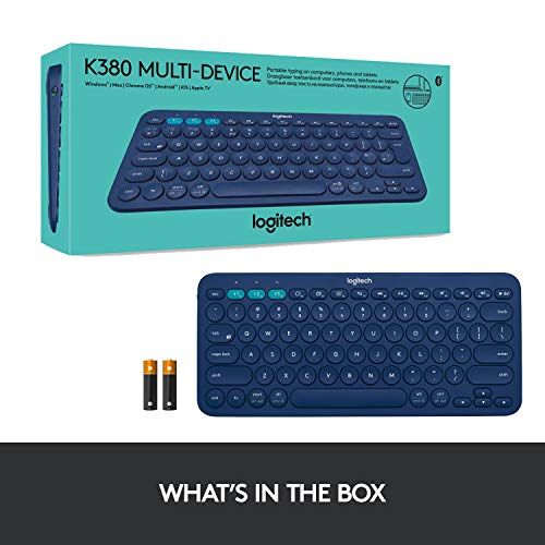 Logitech K380 Multi-Device Wireless Keyboard, Easy-Switch up to 3 Devices, Slim, Battery-PC 2 Years
