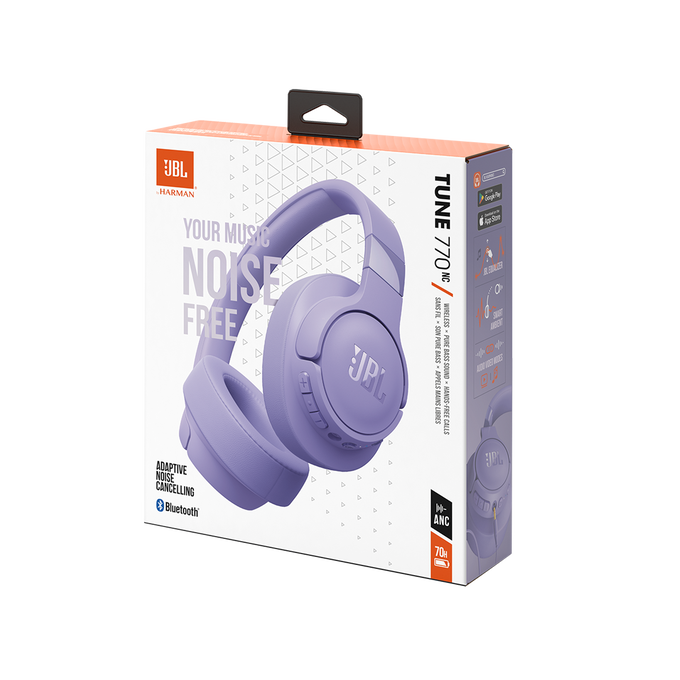JBL Tune 770NC Wireless Over-Ear Headphones, with Adaptive Noise Cancelling, Bluetooth and 70 hours Battery Life