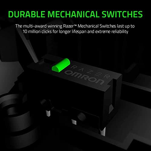 Razer DeathAdder Essential Gaming Mouse: 6400 DPI Optical Sensor - 5 Programmable Buttons - Mechanical Switches