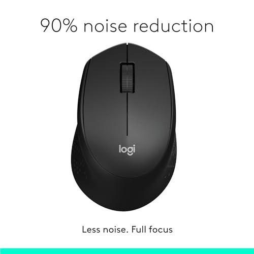 Logitech M330 SILENT PLUS Wireless Mouse, 2.4GHz with USB Nano Receiver, 1000 DPI Optical Tracking, 2-year Battery Life