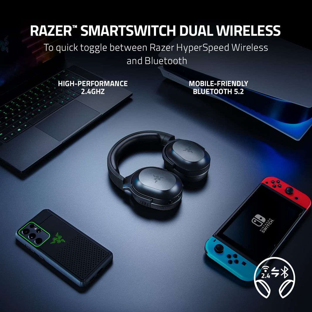 Razer Barracuda X - Wireless Multi-platform Gaming and Mobile Headset (SmartSwitch Dual Wireless, Ergonomic Design)