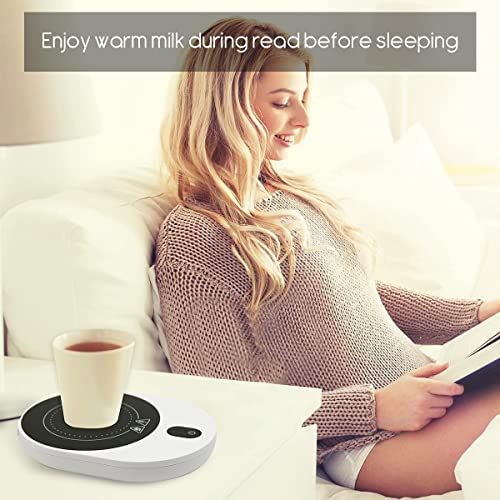 PYXISTIFY Coffee Mug Warmer – Electric Coaster with 5 Temp Gears up to 203 ℉ (95 ℃) – 12 hrs Auto Shutoff