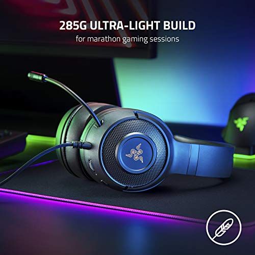 Razer Kraken V3 X Gaming Headset: 7.1 Surround Sound - Triforce 40mm Drivers - HyperClear Bendable Cardioid Mic