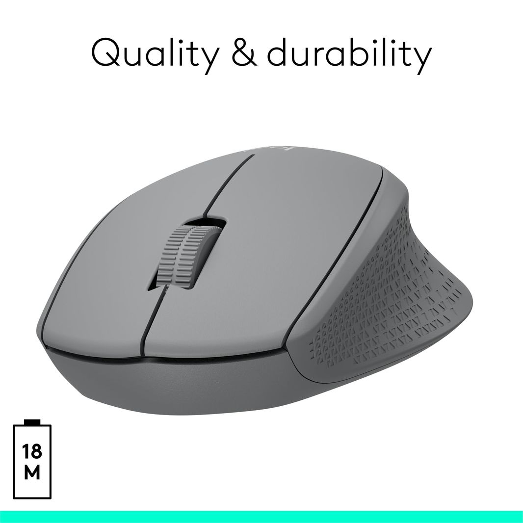 Logitech M330 SILENT PLUS Wireless Mouse, 2.4GHz with USB Nano Receiver, 1000 DPI Optical Tracking, 2-year Battery Life