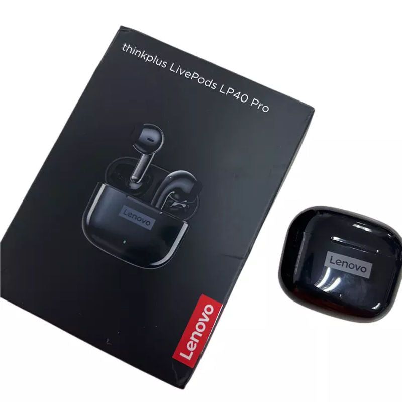 Lenovo LP40 Pro Wireless Earbuds | Bluetooth 5.1 Headphones in-Ear 25H Playtime | USB-C Fast Charge | Deep Bass | White
