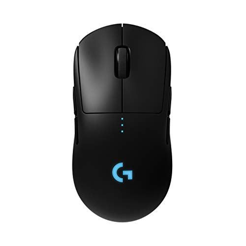 Logitech G PRO Wireless Gaming Mouse, HERO 25K Sensor, 25,600 DPI, RGB, Ultra Lightweight, 4-8  - Black