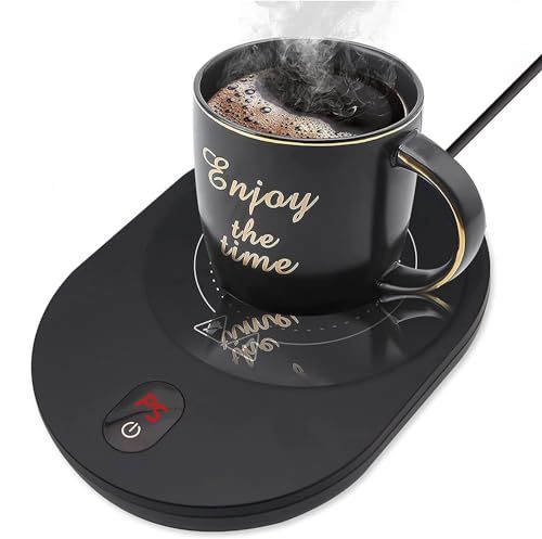PYXISTIFY Coffee Mug Warmer – Electric Coaster with 5 Temp Gears up to 203 ℉ (95 ℃) – 12 hrs Auto Shutoff