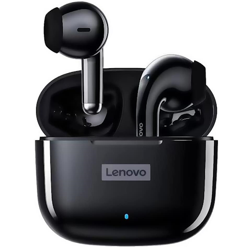 Lenovo LP40 Pro Wireless Earbuds | Bluetooth 5.1 Headphones in-Ear 25H Playtime | USB-C Fast Charge | Deep Bass | Black